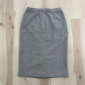Lauren Ralph Lauren Gray Pencil Skirt Wool Angora Blend Women's Size 6 Lined